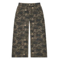 QUAR7IERR CAMO WIDE LEG JEANS
