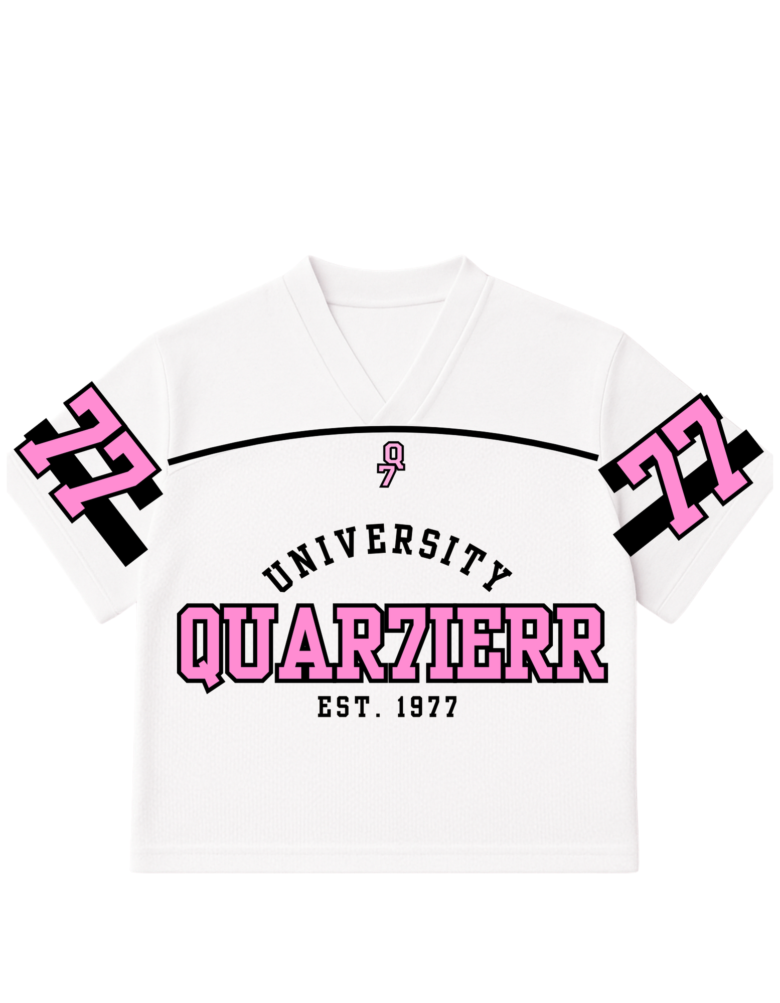 QUAR7IERR UNIVERSITY 1977 PINK JERSEY