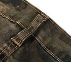 QUAR7IERR CAMO WIDE LEG JEANS