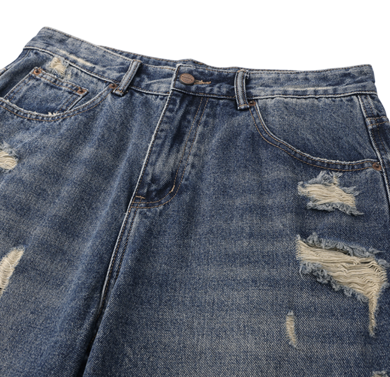 QUAR7IERR STATIC WASH DENIM SHORTS