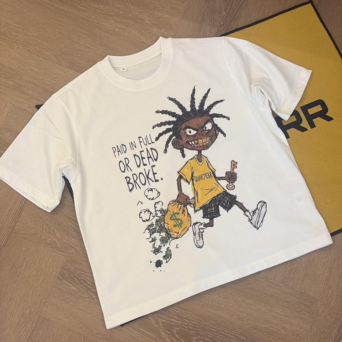 PAID IN FULL OR DEAD BROKE HEAVYWEIGHT BOXY T-SHIRT