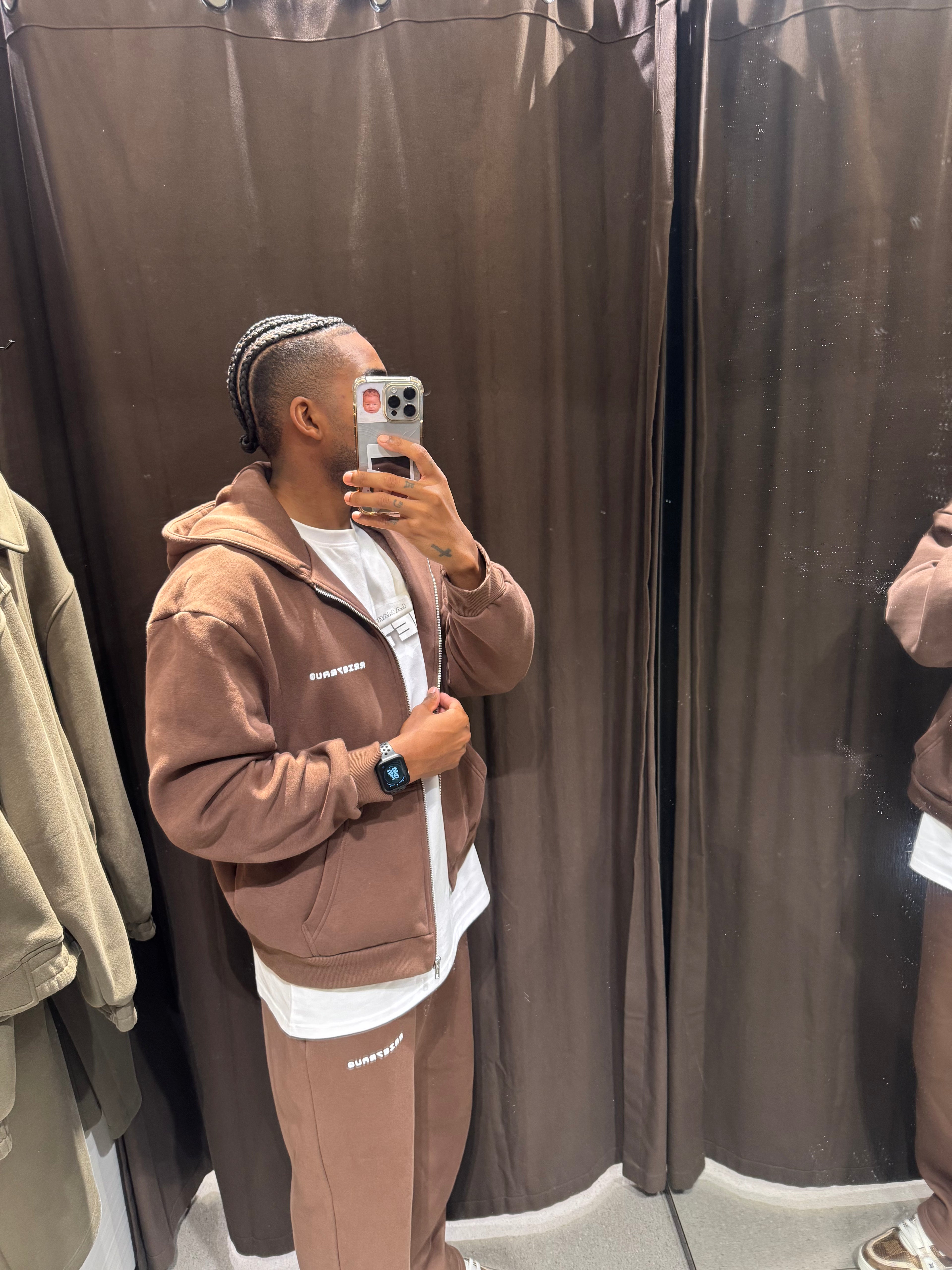 RRIE7RAUQ CHOCO BROWN TRACKSUIT