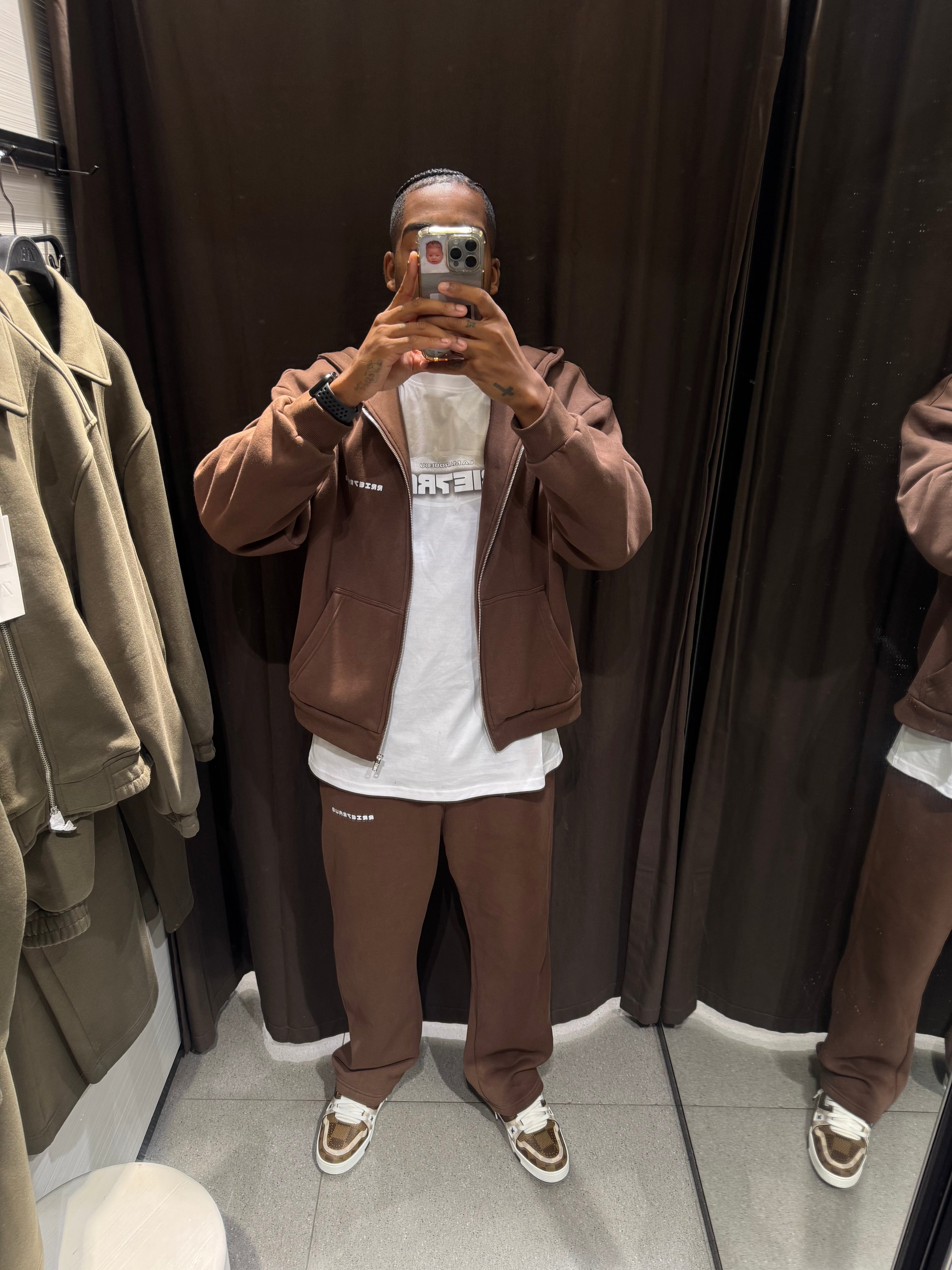 RRIE7RAUQ CHOCO BROWN TRACKSUIT