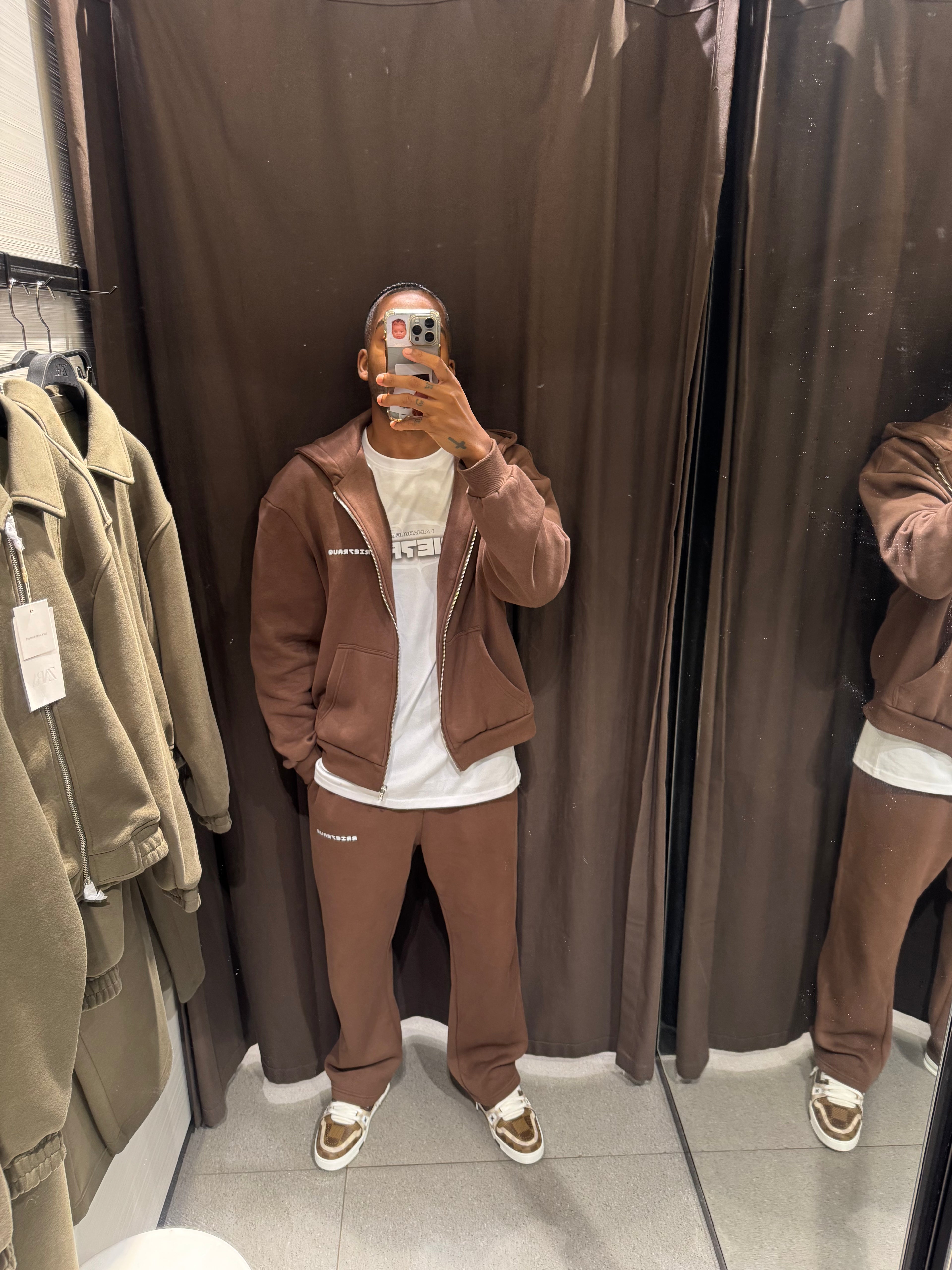 RRIE7RAUQ CHOCO BROWN TRACKSUIT