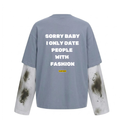 QUAR7IERR LIGHT BLUE DOUBLE LONGSLEEVE