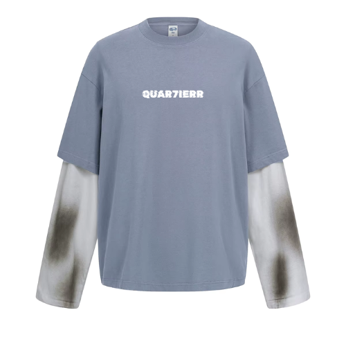 QUAR7IERR LIGHT BLUE DOUBLE LONGSLEEVE