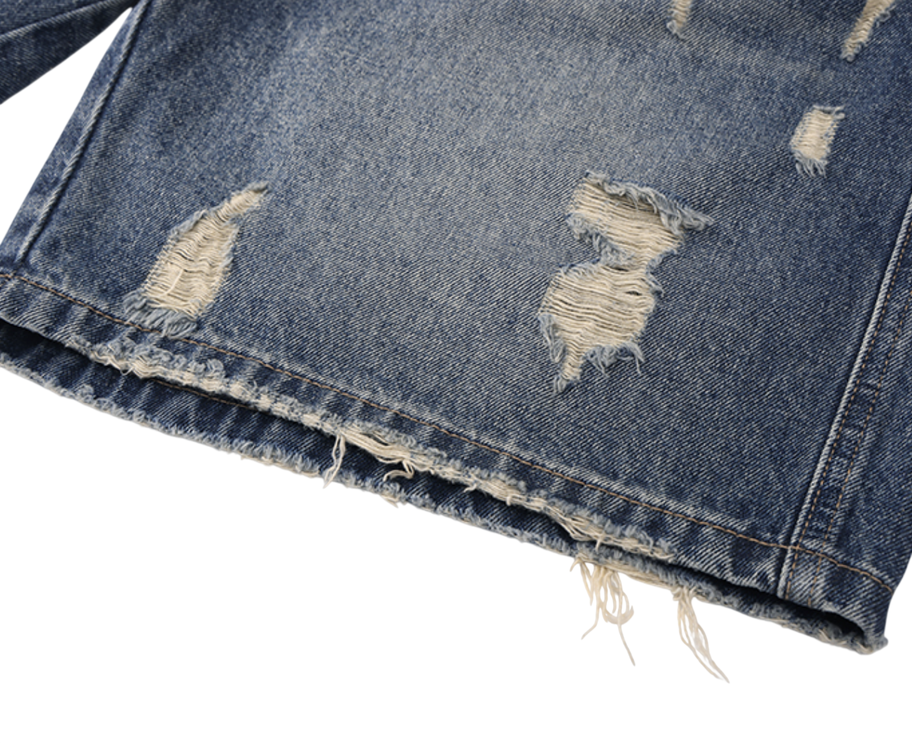 QUAR7IERR STATIC WASH DENIM SHORTS